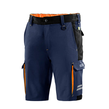 Bermudas Tech Atlanta Azul/Naranja