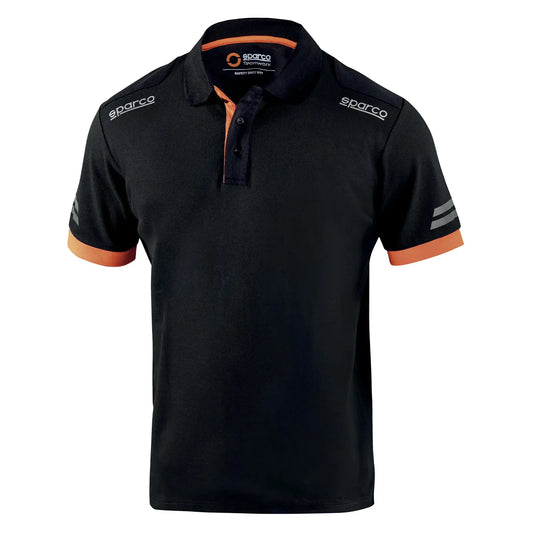 Polo Tech Toledo Negro/Naranja