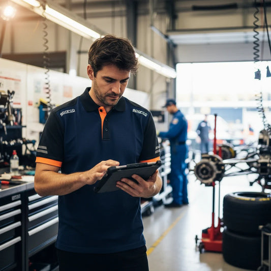 Polo Tech Toledo Azul/Naranja