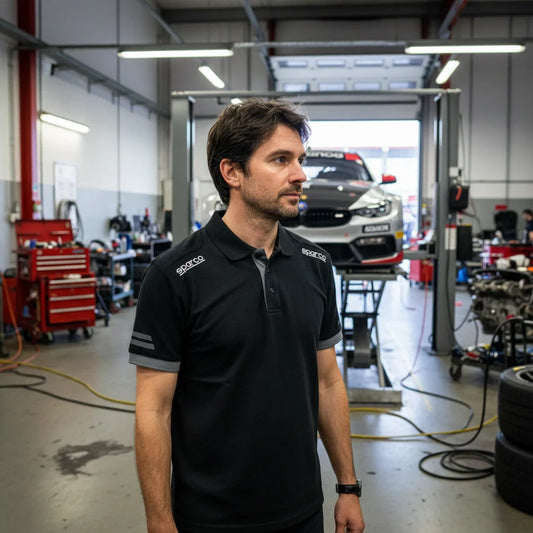 Polo Tech Toledo Negro/Gris