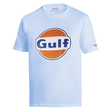 Camiseta Gulf Gran Logo Azul Cielo