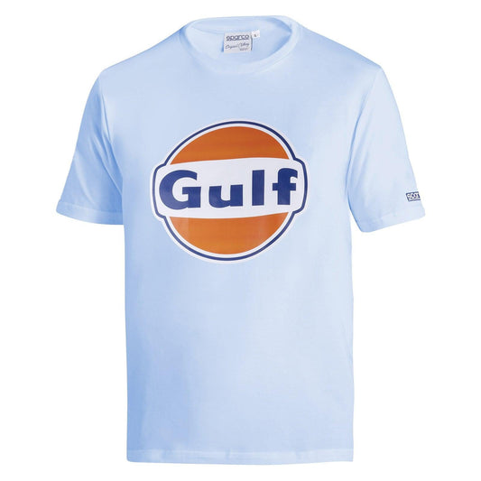 Camiseta Gulf Gran Logo Azul Cielo
