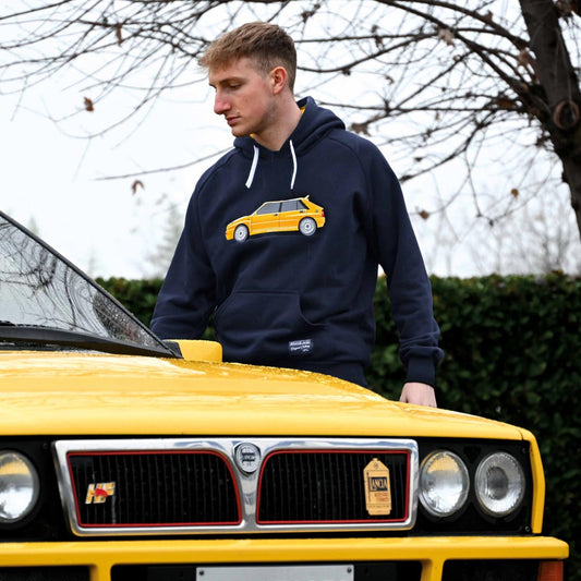 Sudadera con Capucha Lancia Delta HF Azul/Amarillo