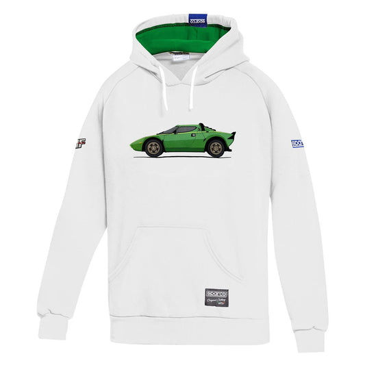 Sudadera con Capucha Lancia HF GR4 Stratos Blanco/Verde