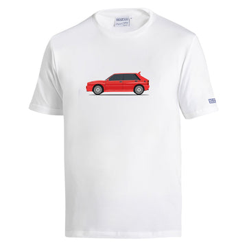 Camiseta Lancia Delta HF Blanco/Rojo