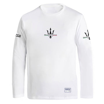 Camiseta Manga Larga Maserati Blanco