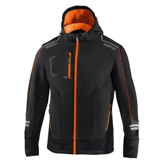 Chaqueta Tech York Softshell Negra/Naranja