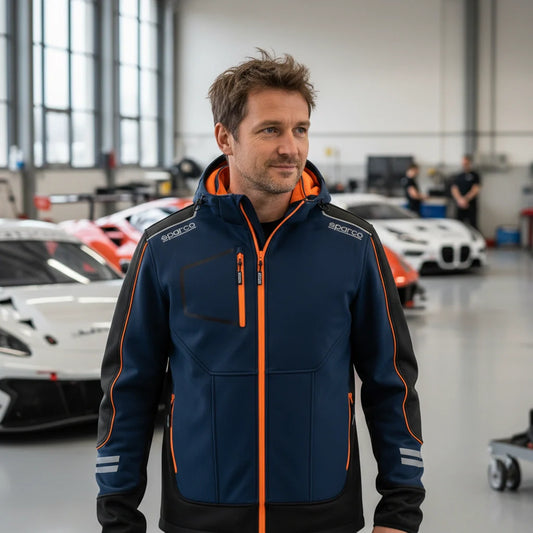 Chaqueta Sofshell Tech York Marino/Naranja